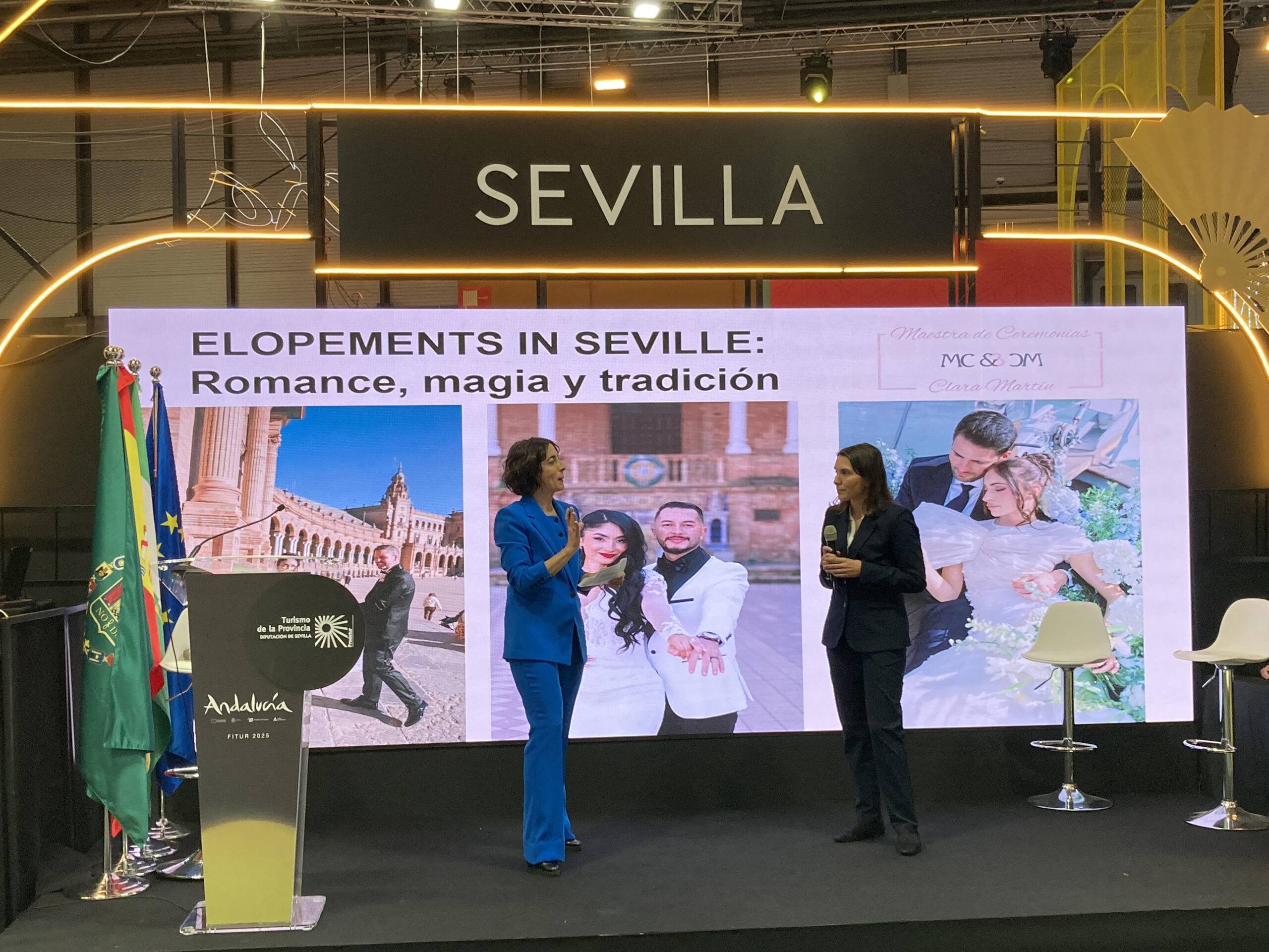 Clara Martín, empresaria en el sector nupcial en Fitur 2025